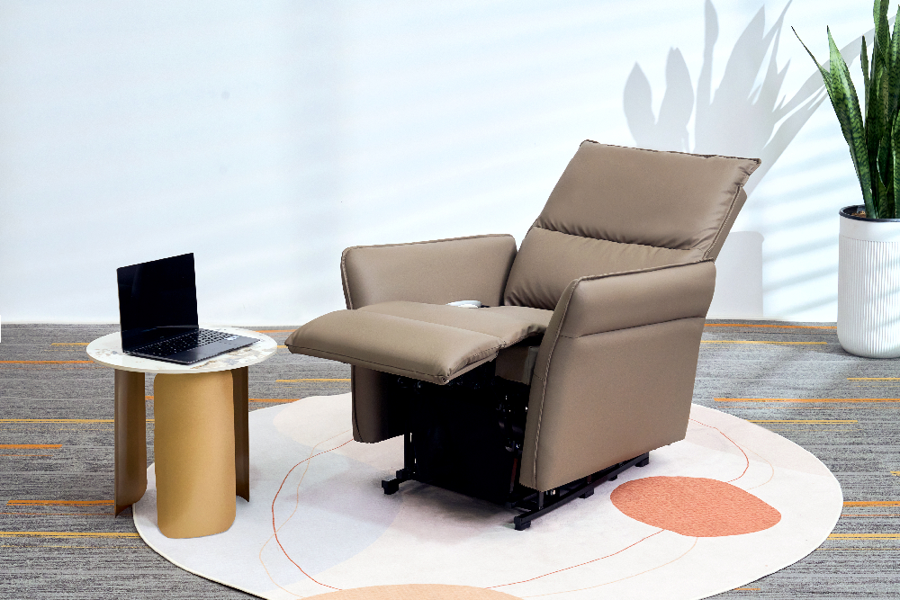 Happy Home Elektrischer Schaukel- und Massagesessel mit Heizfunktion, Beinanhebung & Airbag HWP74-BRN braun