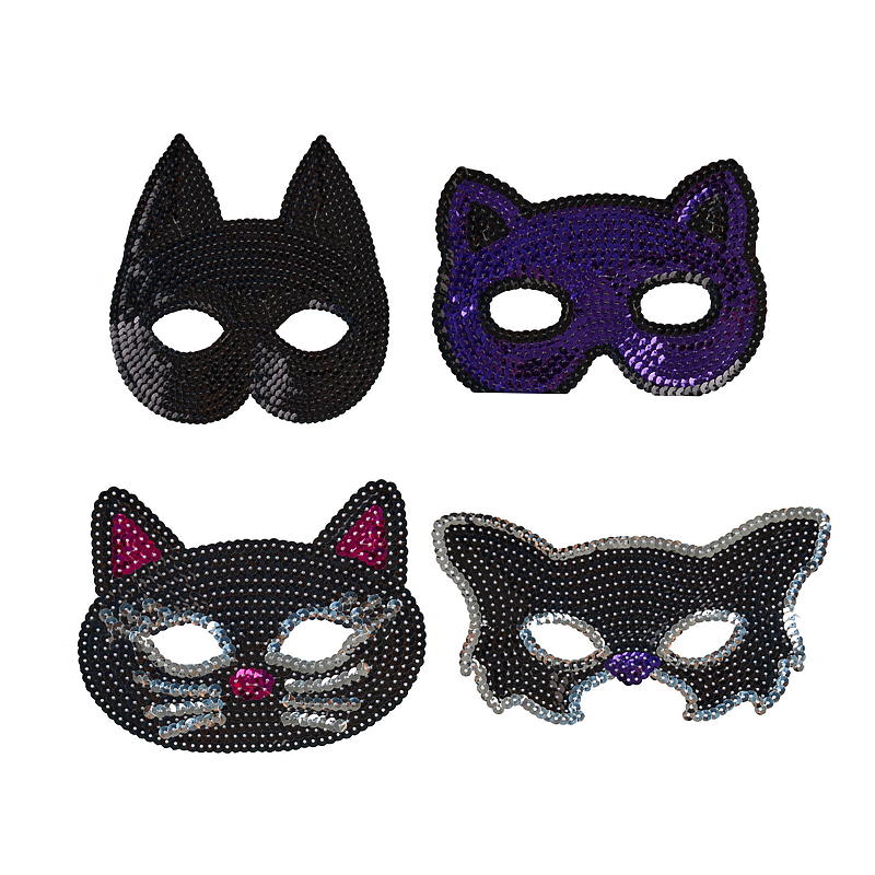 Time 2 Change Halvmaske m/paljetter Halloween