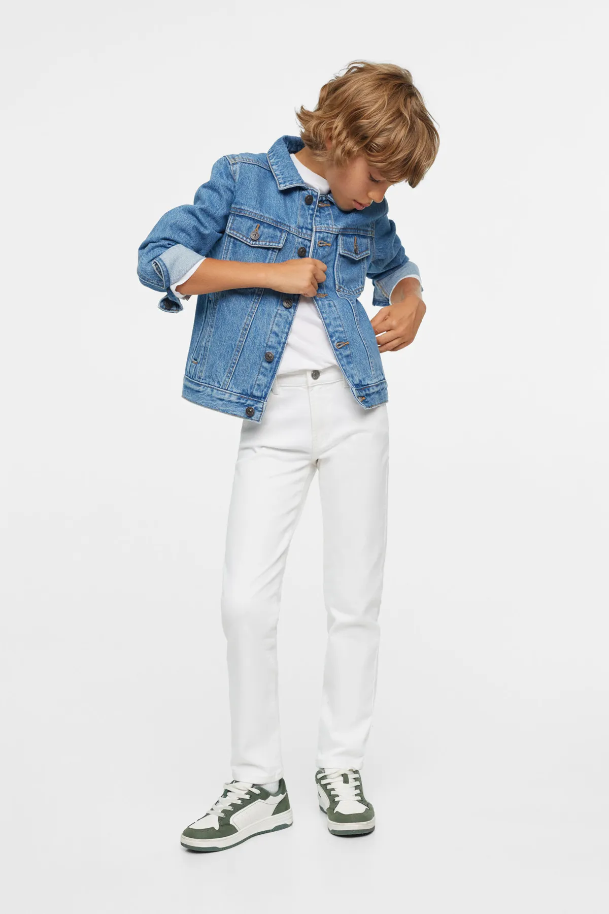 MANGO Kids  37011503 Jacken und Blazer Mittelblau