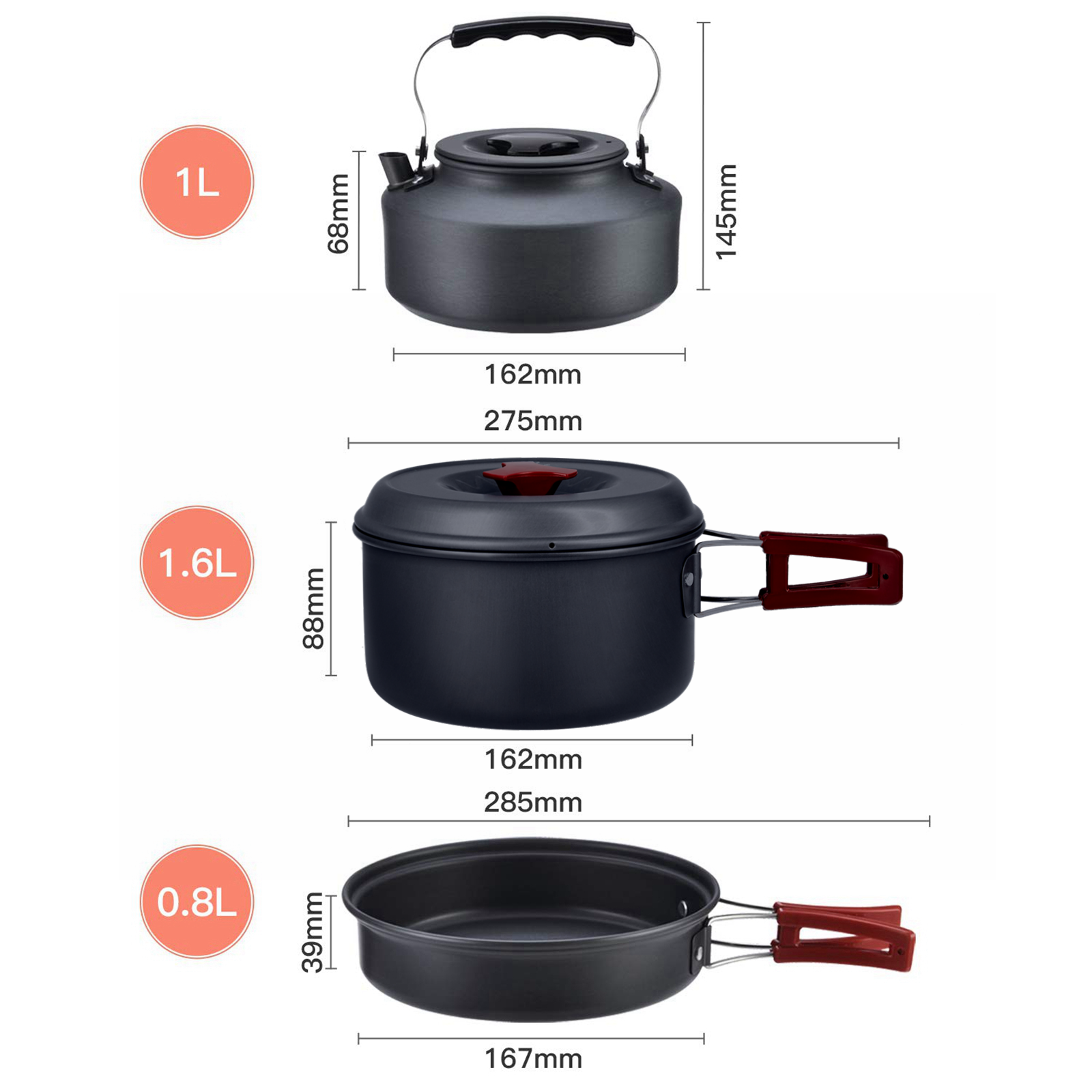 Bulin Nested Storage 20-teiliges Topfset
