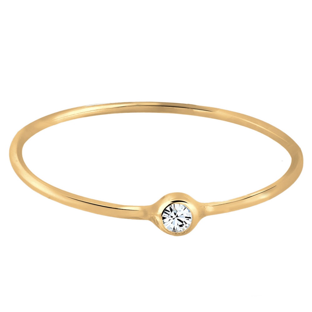 Elli Elli Bague Femmes Solitaire avec Cristal en Argent Sterling 925 Bague