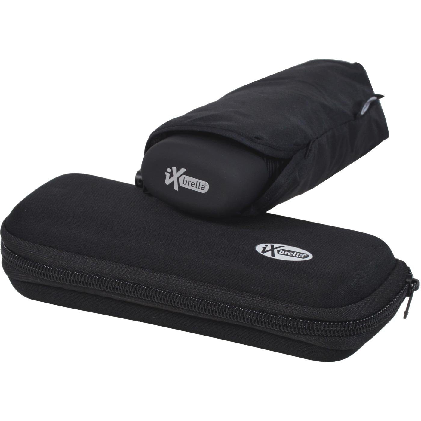 iX-brella Taschenregenschirm Super-Mini-Schirm - winziger Regenschirm im Etui, klein