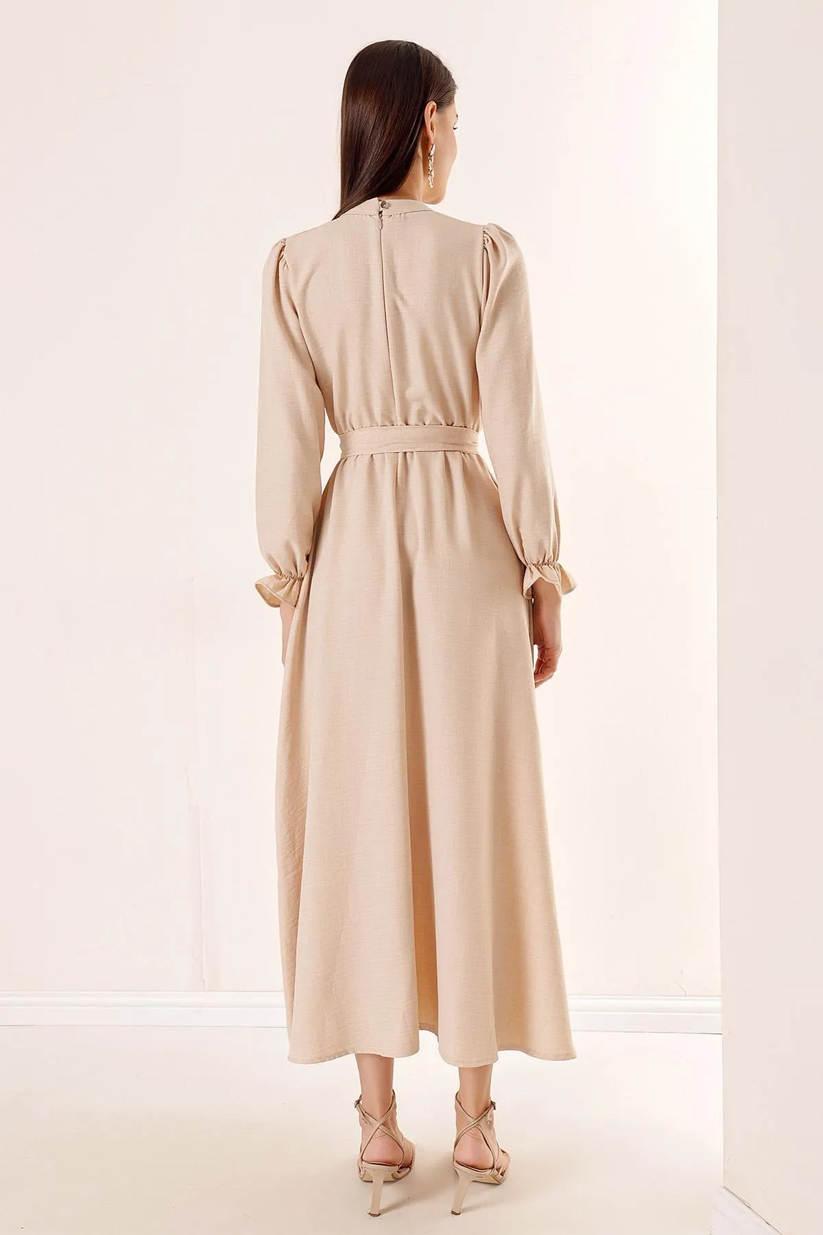 By Saygı  Kleid - Grau - A-Linie