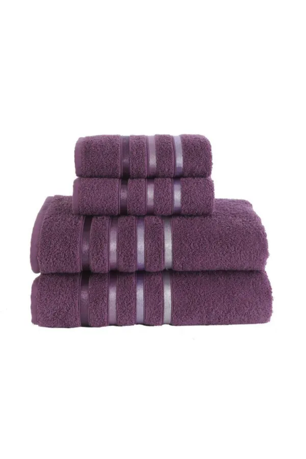 Karna Home  Bale 4-teiliges Badetuch-Set Pflaume