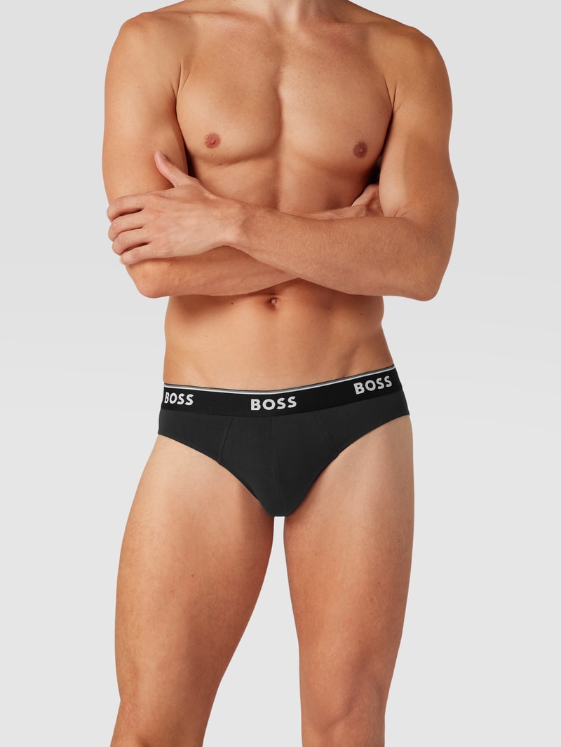 Slip mit Label-Details im 3er-Pack Modell 'Power' in royalblau