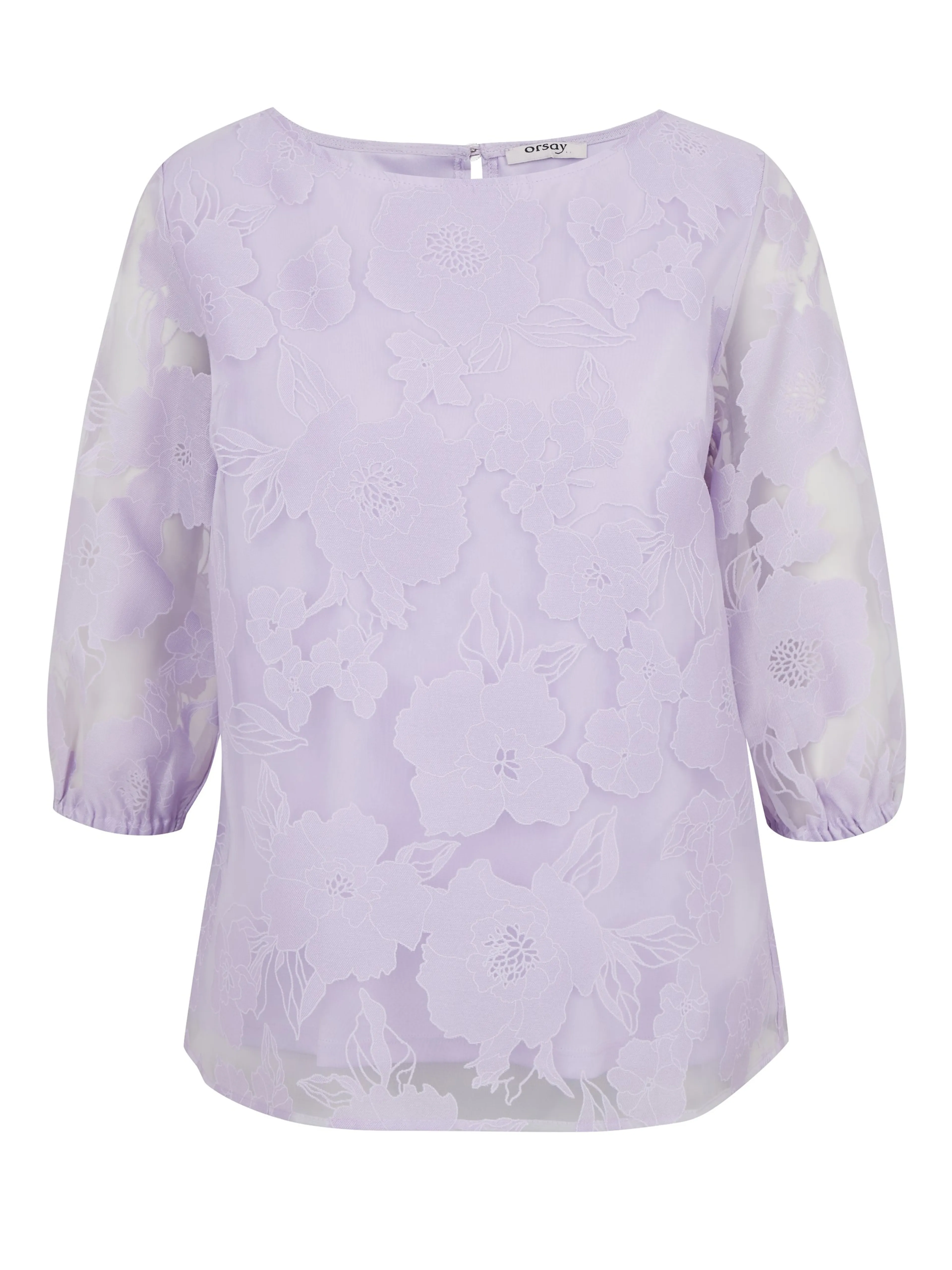 Hellviolette Damen-Blumenbluse ORSAY