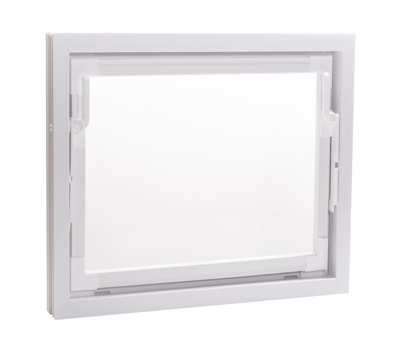 ACO Severin Ahlmann GmbH & Co. KG Kellerfenster ACO 50x50cm Nebenraumfenster Fenster Kippfenster weiß Kellerfenster Einfachglas, wärmeisolierende Kunststoff-Hohlkammerprofile