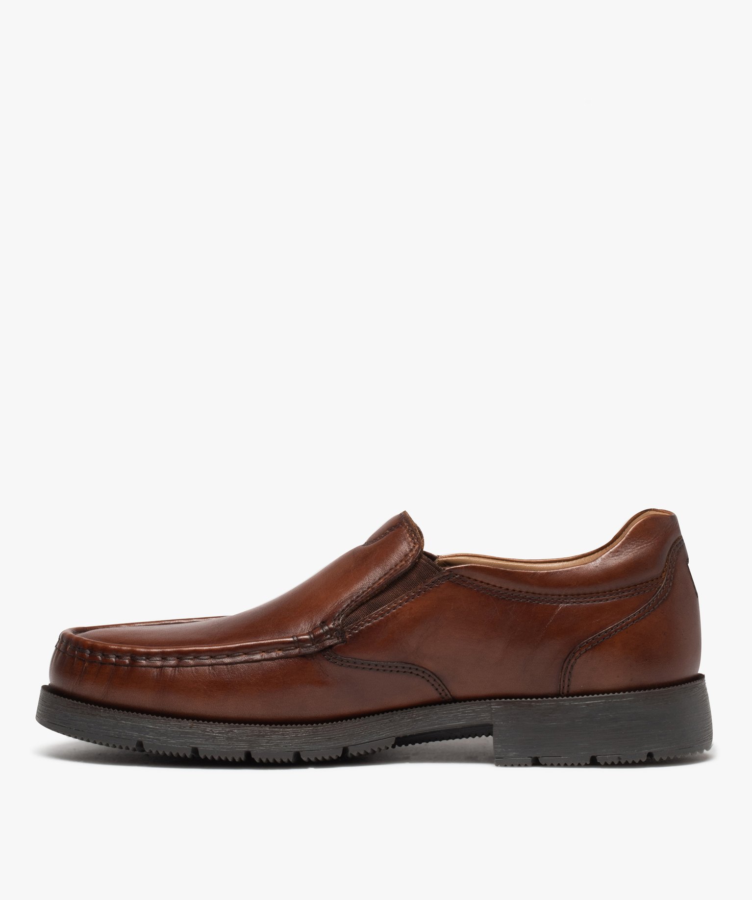 Mocassins homme unis à talon plat - Pierre Cardin marron | GEMO