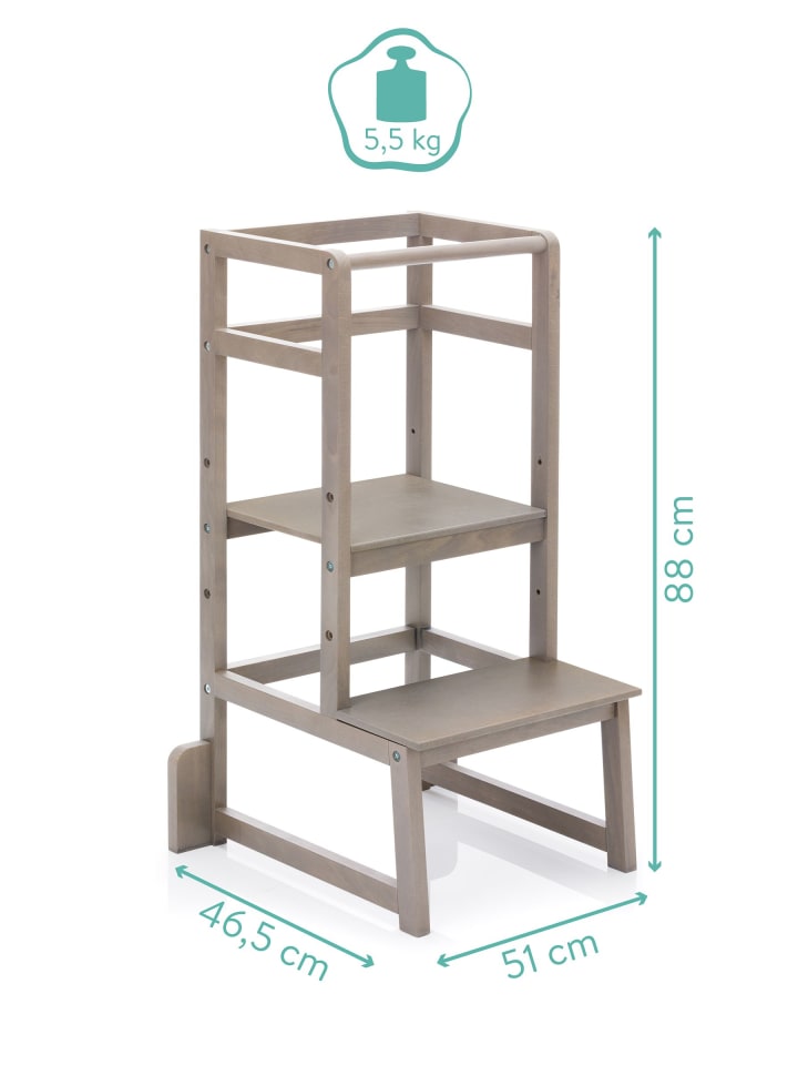 fillikid Lernturm Exclusiv in Grau günstig kaufen onesize