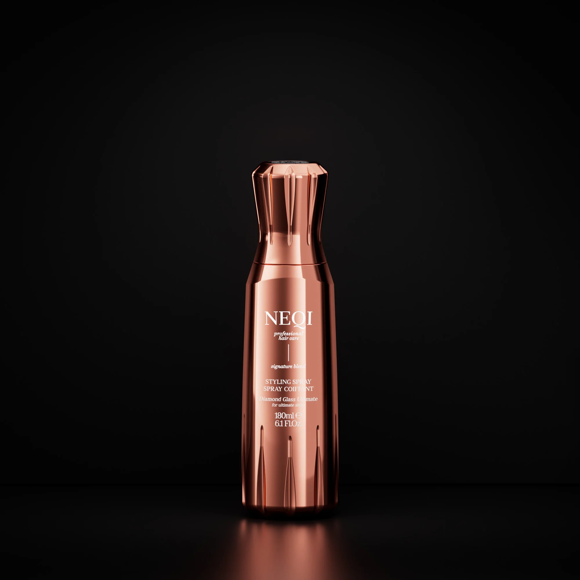 Estilizador y tratamiento definitivo Diamond Glass: spray protector térmico, reestructurante y reconstructivo.