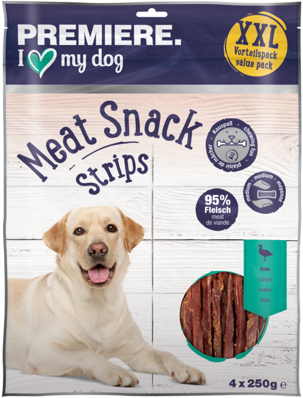 PREMIERE Snacks PREMIERE Entenbrust in Streifen XXL 4x250g Vorteilspack