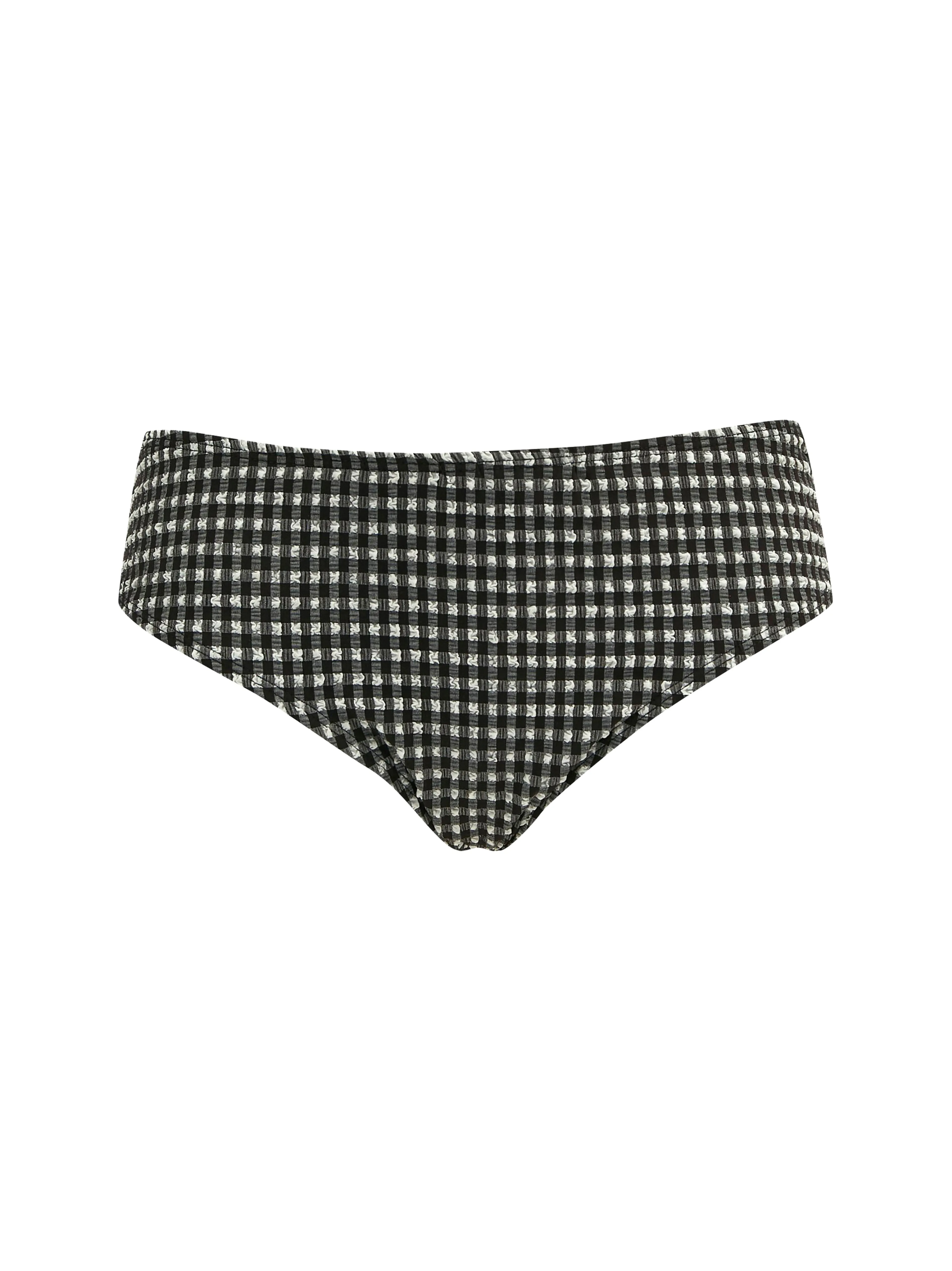 Schwarzer karierter Damen Bikini Unterteil ORSAY