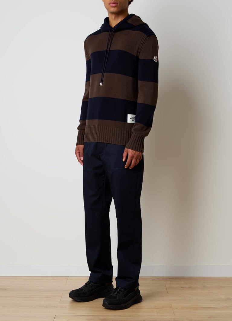Pantaloni Moncler cu croială dreaptă și buzunare laterale