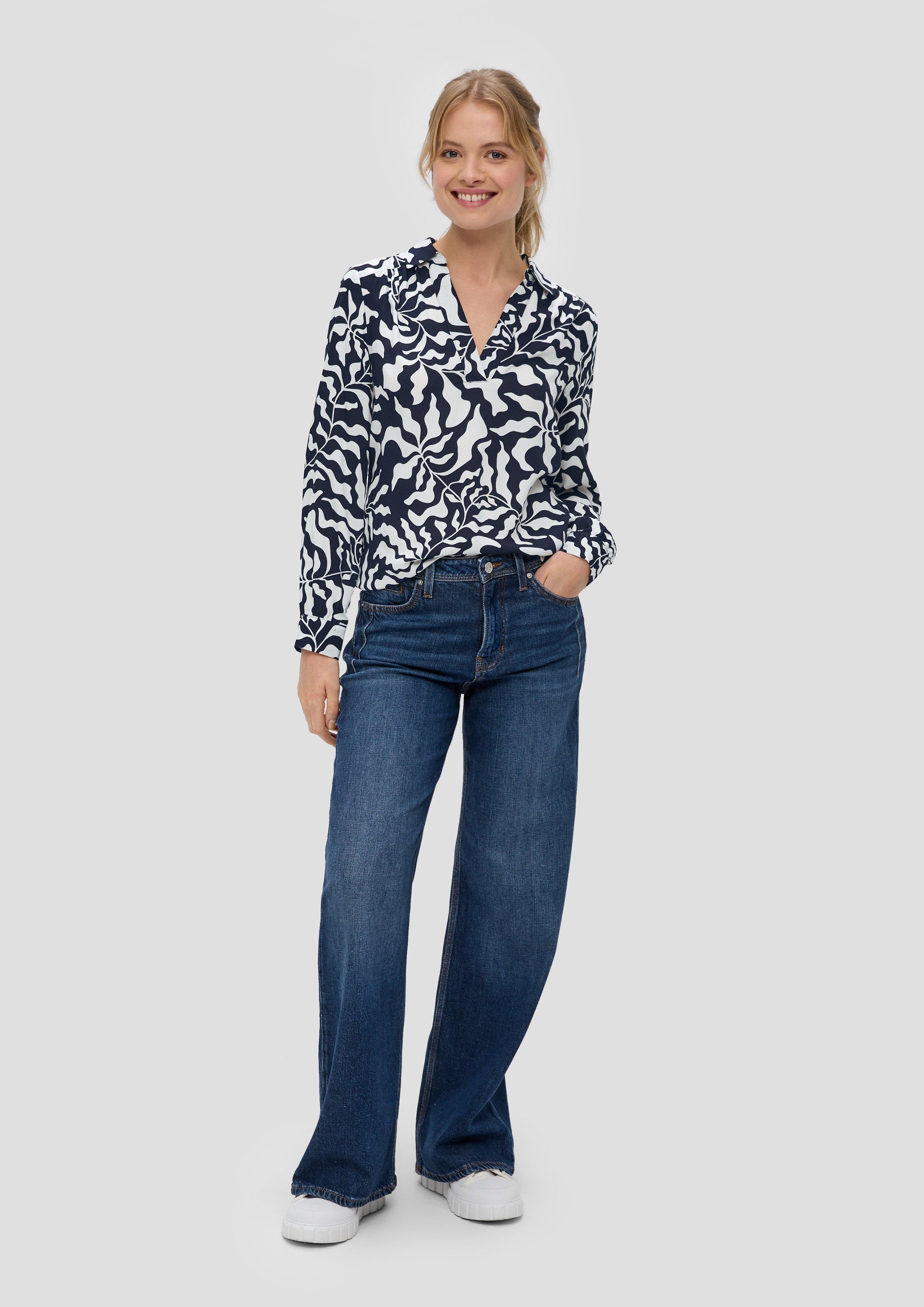 Viskosebluse mit V-Ausschnitt  2145123-59A1