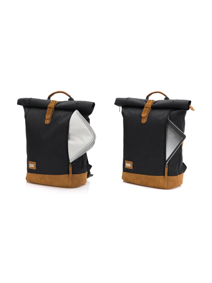 fillikid Wickelrucksack Berlin in Schwarz Melange günstig kaufen onesize