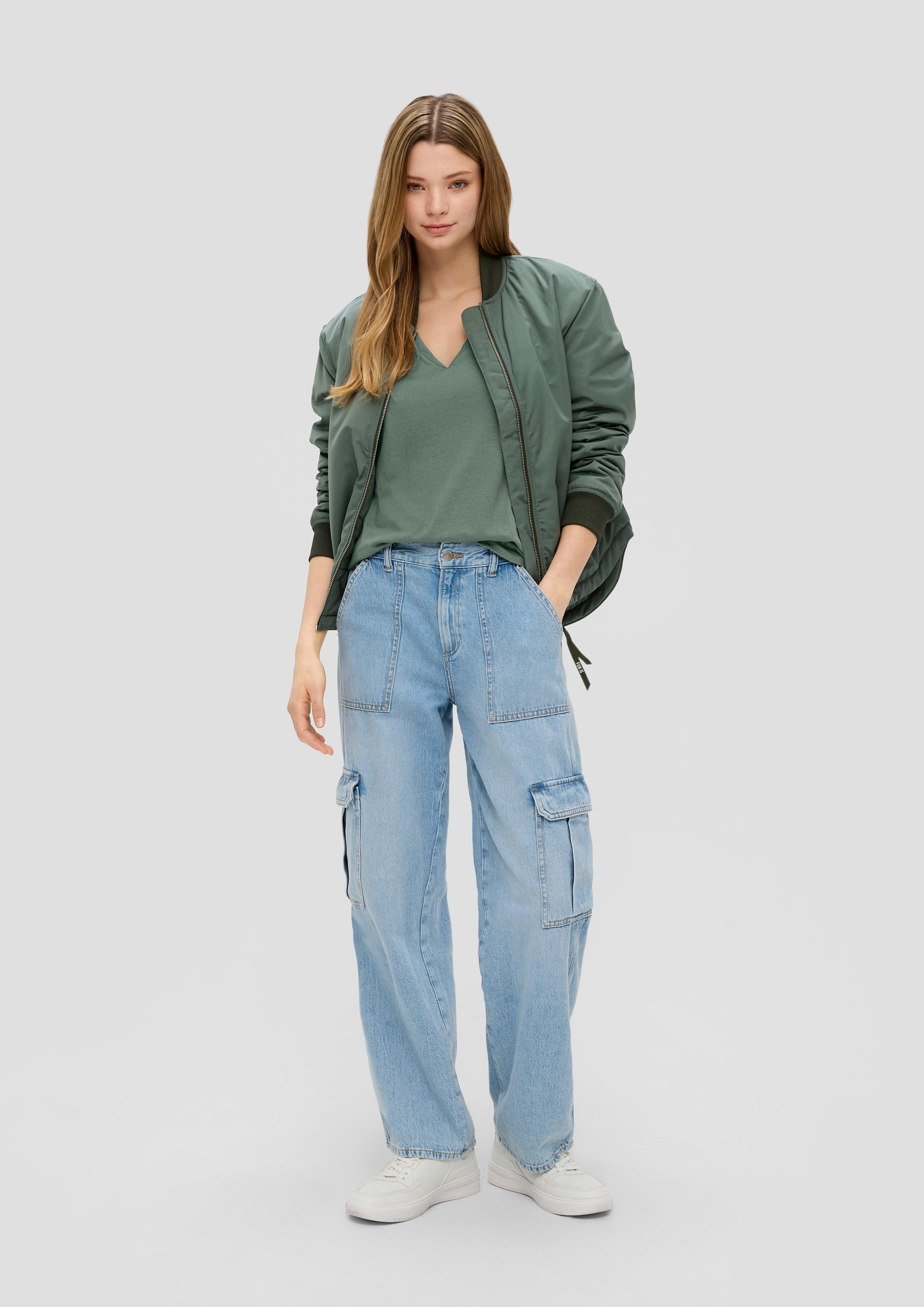 T-Shirt mit V-Ausschnitt  2144034-7816