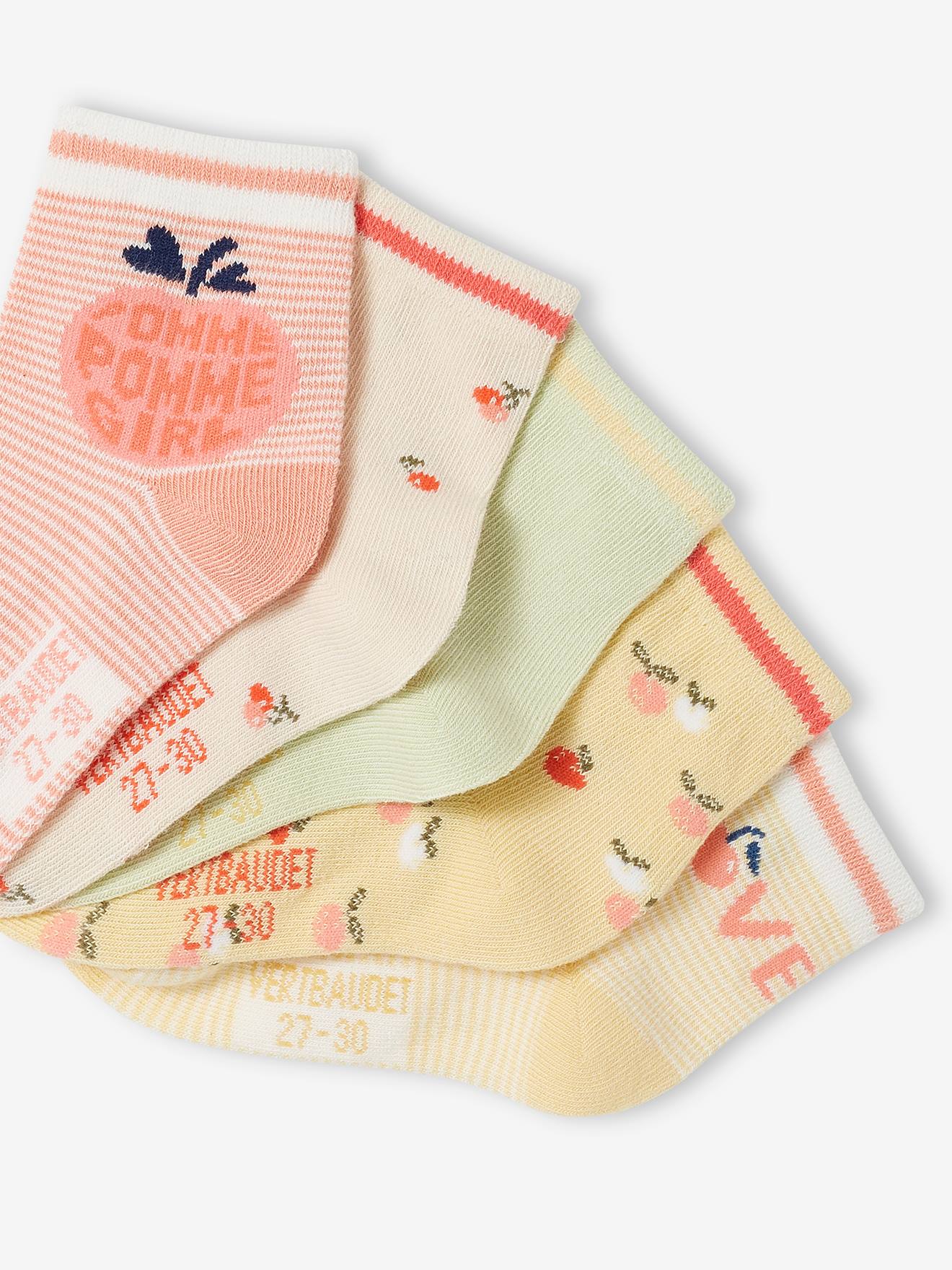 Vertbaudet 5er-Pack Mädchen Socken Oeko-Tex - koralle