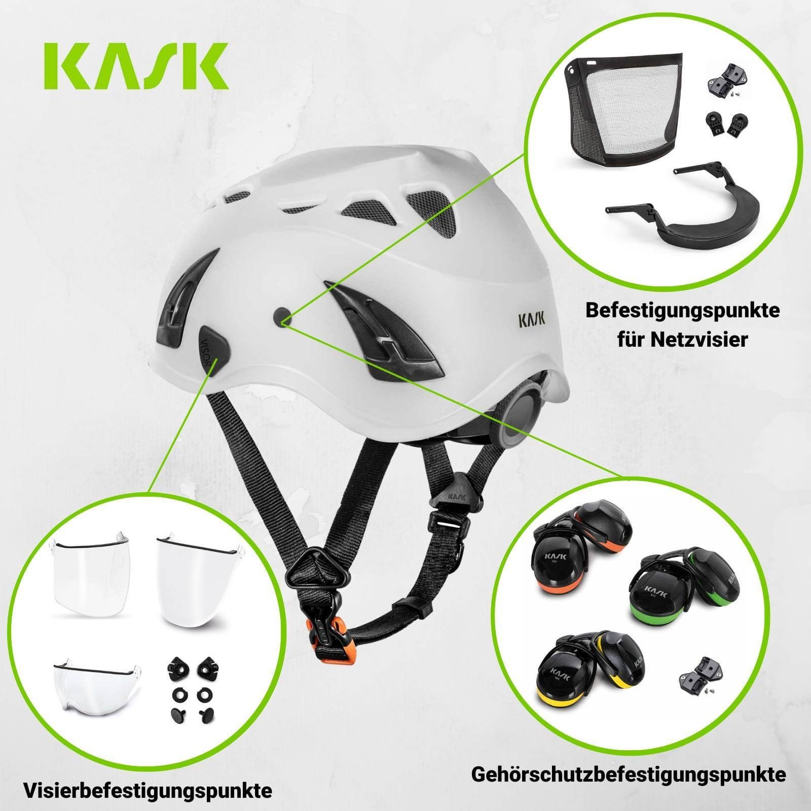 Kask Schutzhelm Industriekletterhelm Plasma AQ - Arbeitsschutzhelm, Drehrad