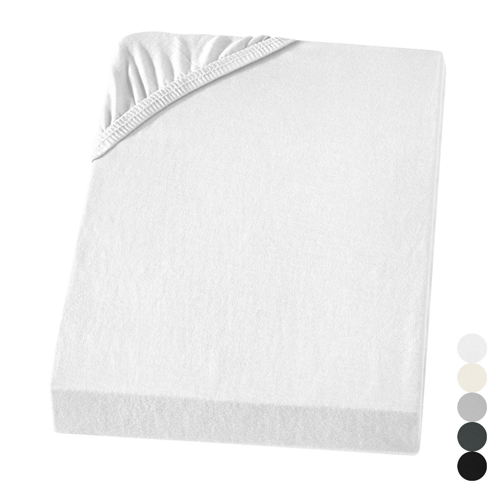Spannbettlaken Biber Spannbettlaken Flanell Bettlaken Spannbetttuch Winter Bett Laken, Carpe Sonno, Biber, Gummizug: rundum, (1 Stück), Biber Spannbettlaken 100x200 Weiß Spannbetttuch mit Gummibund