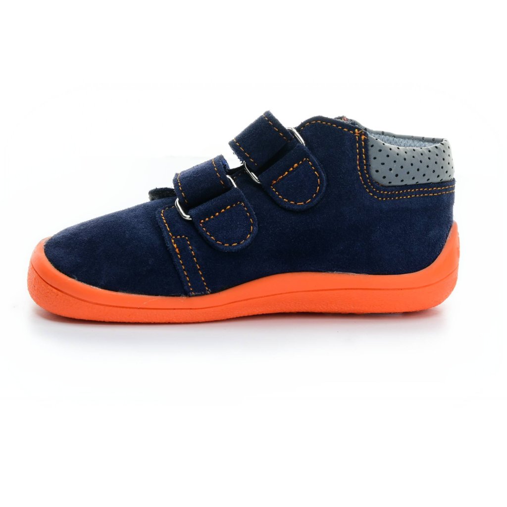 Beda Blue Mandarine mit Membran (BF 0001/W/M/2) dunkel blaue Barfuß-Stiefeletten