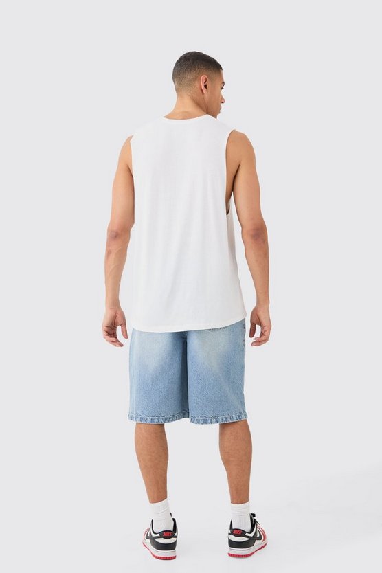 Oversize Tanktop mit Nirvana-Print