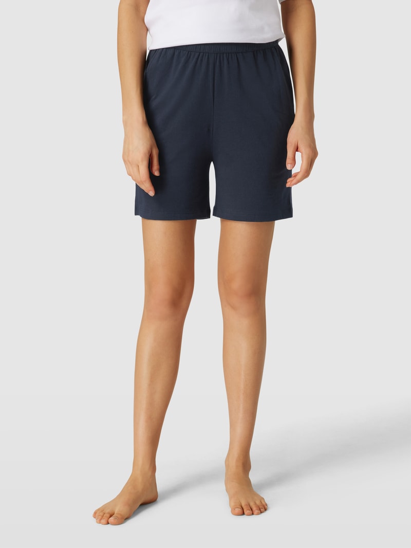 Pyjama-Shorts mit elastischem Bund in marineblau