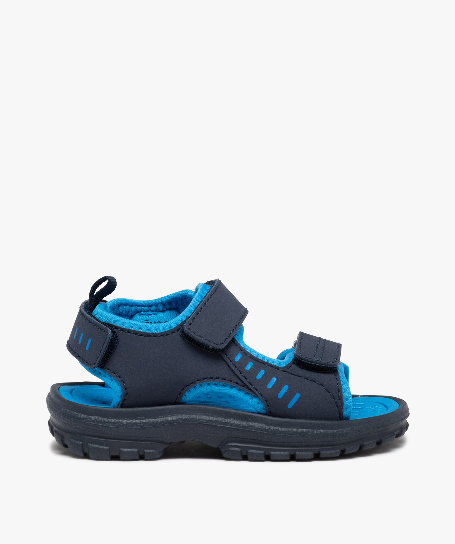 Sandales sport Garçon bicolores à scratch marine | GEMO