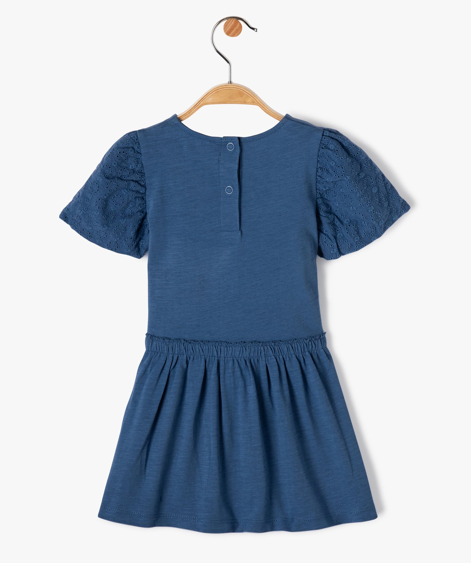 Robe bébé fille en maille à manches ballons - LuluCastagn... bleu | GEMO