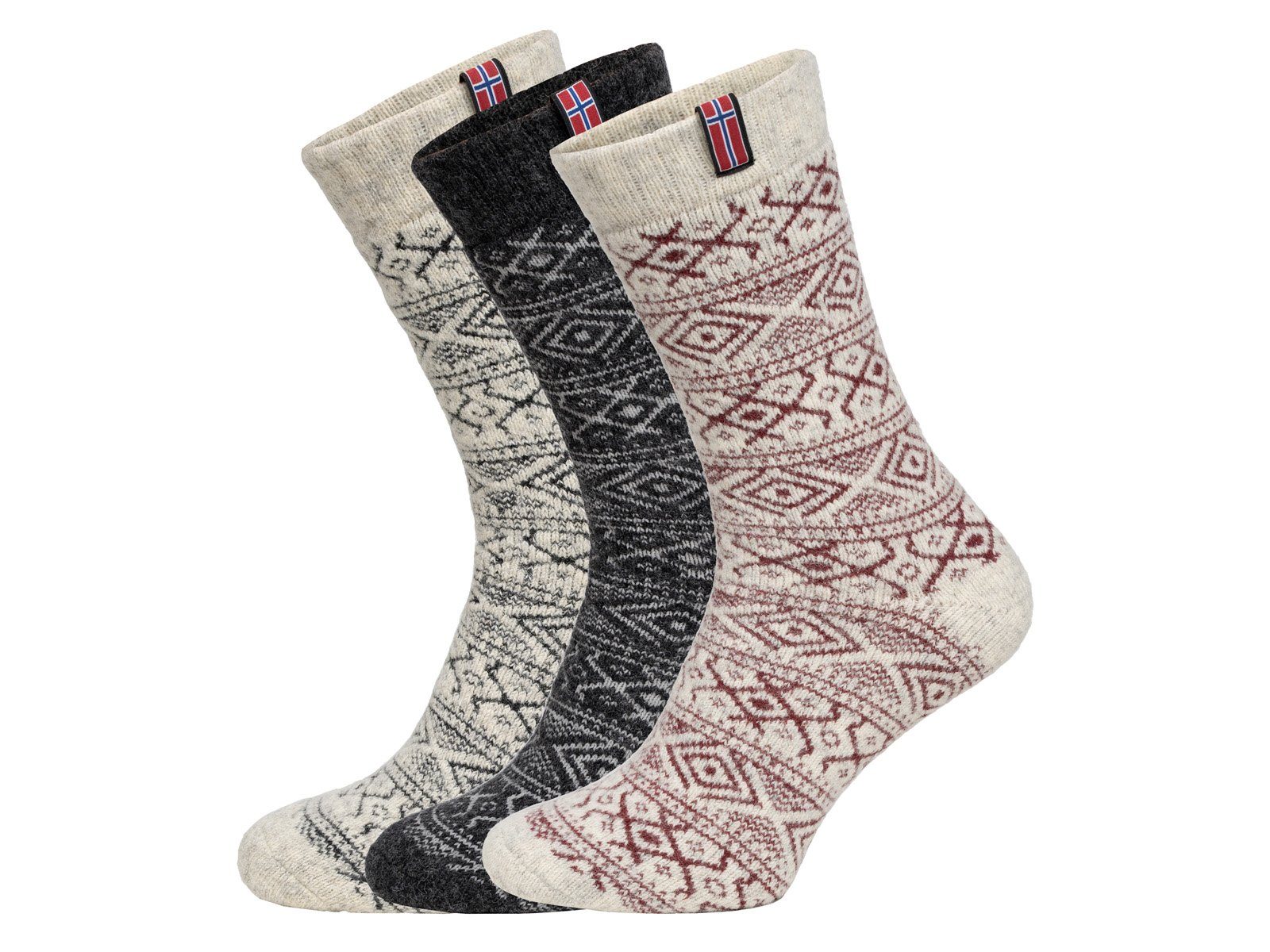 HomeOfSocks Norwegersocken Skandinavische Wollsocke 