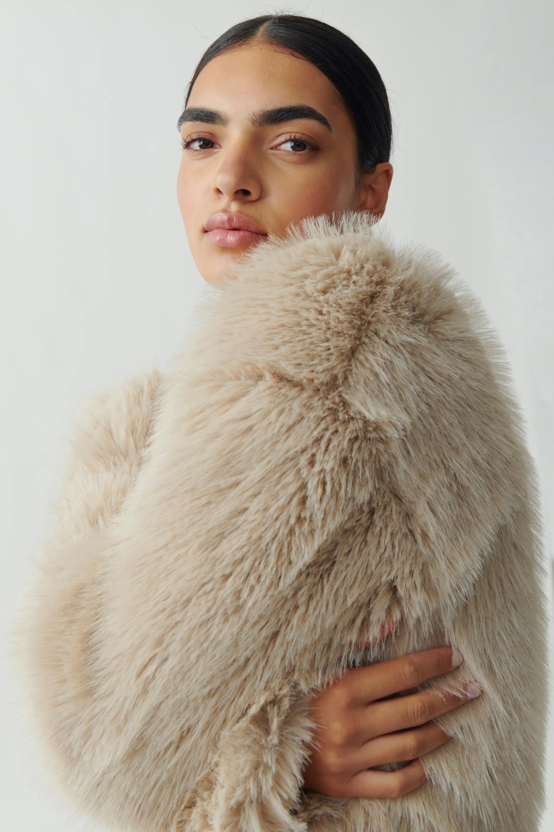 Faux fur jacket
