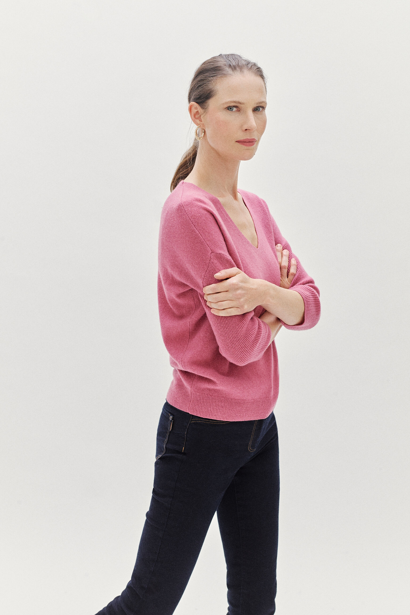 pull ambre rose femme