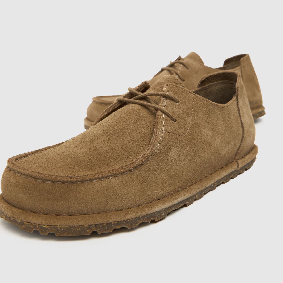 BIRKENSTOCK utti čevlji z vezalkami v taupe barvi