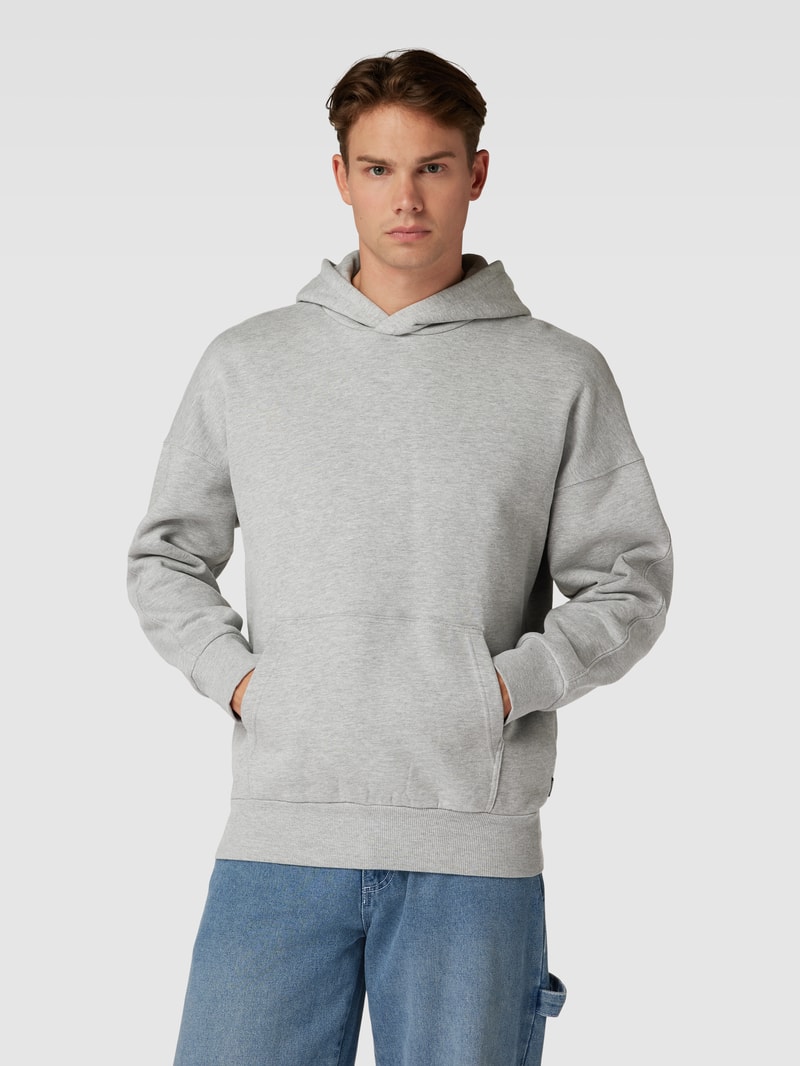 Oversized Hoodie mit Känguru-Tasche Modell 'DAN' in mittelgrau