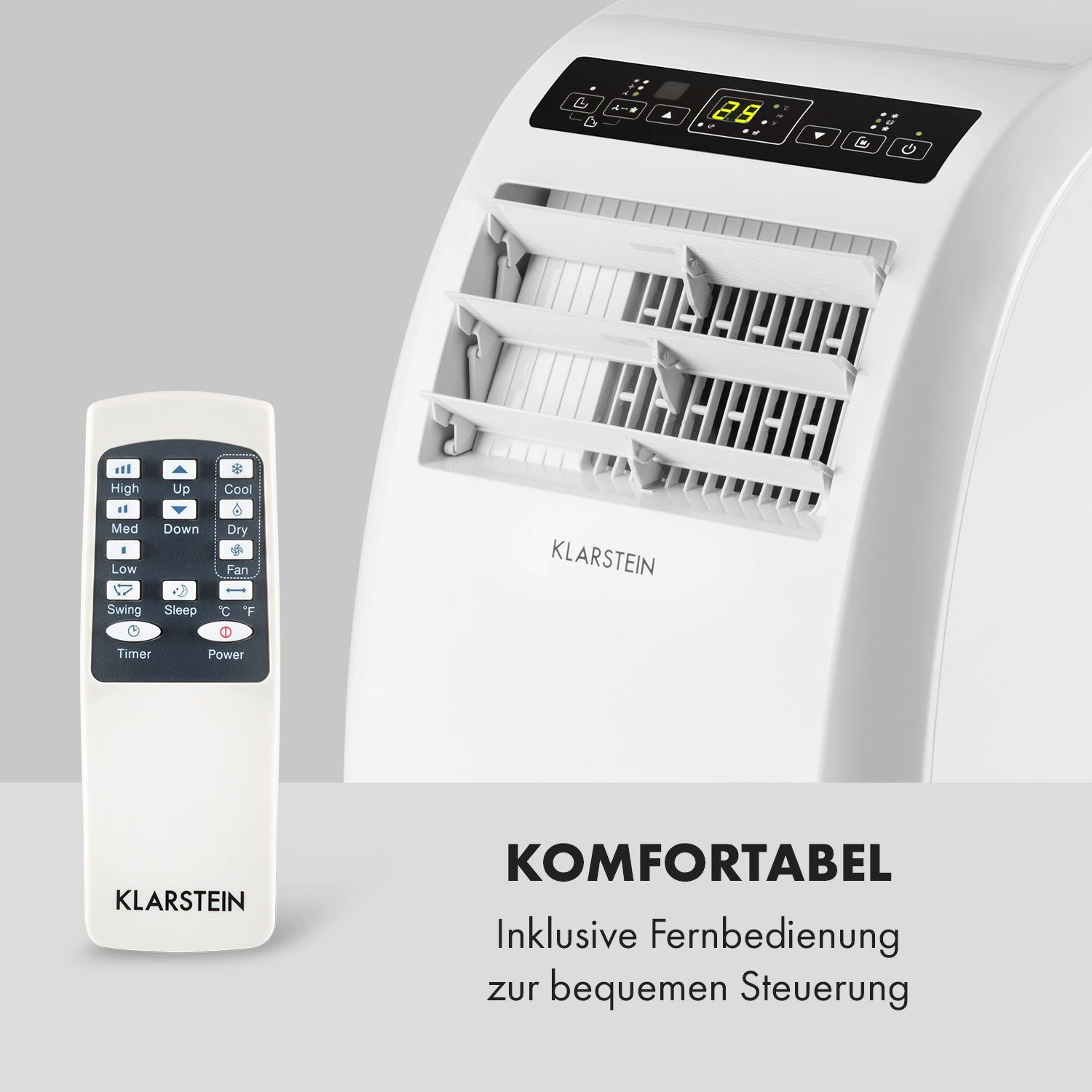 Klarstein Klimagerät Metrobreeze Rom, Klimagerät mobil Air Conditioner Kühlgerät Luftkühler