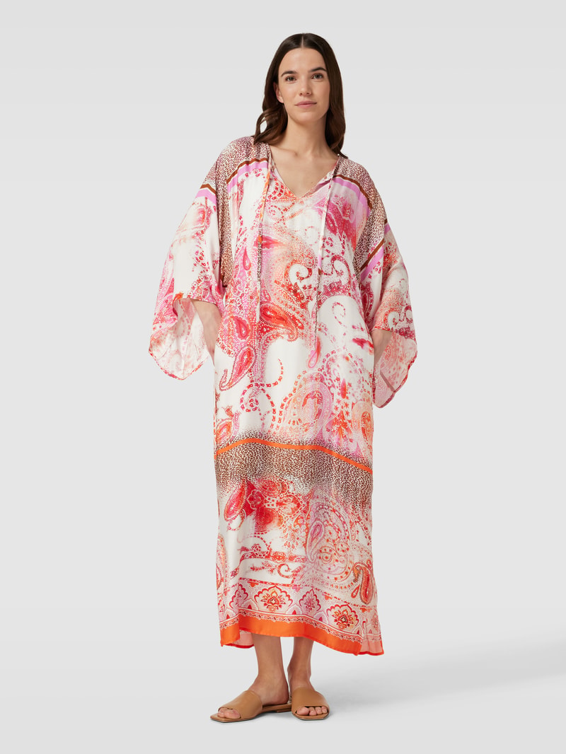 Maxikleid mit Paisley-Muster in pink
