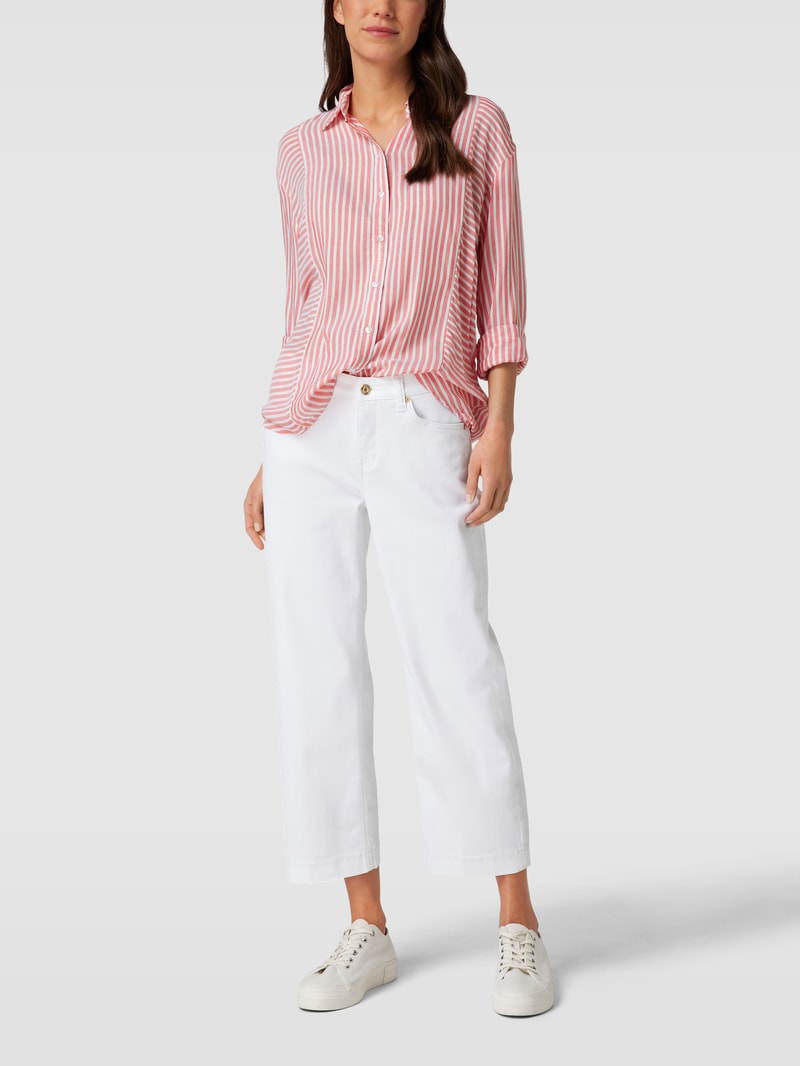 Straight Fit Jeans mit 5-Pocket-Design Modell 'Rich Culotte' in weiß