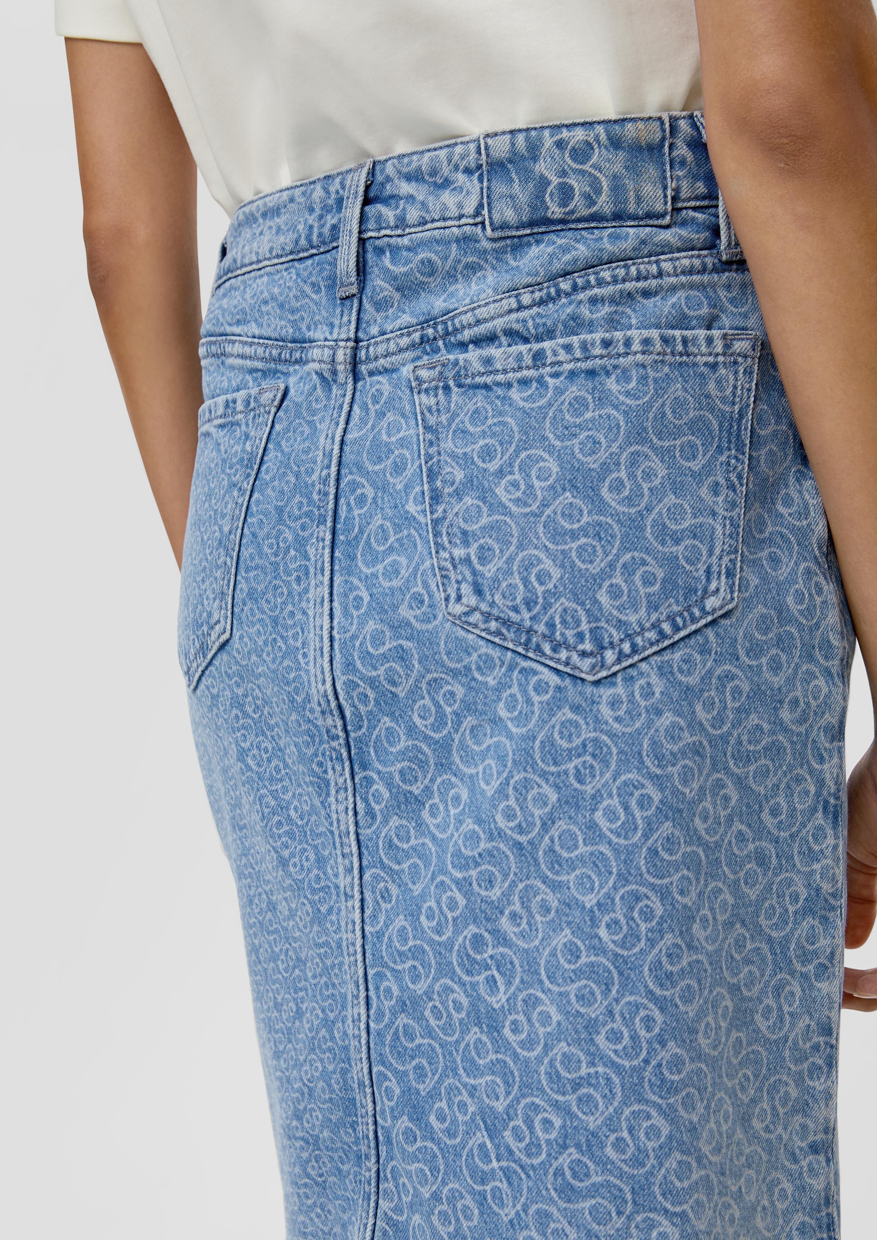 360° Denim / Jeansrock mit Logo-Muster  2135817-53Z4