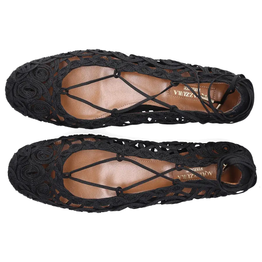 Aquazzura - Sling-Ballerinas KYA schwarz - schwarz