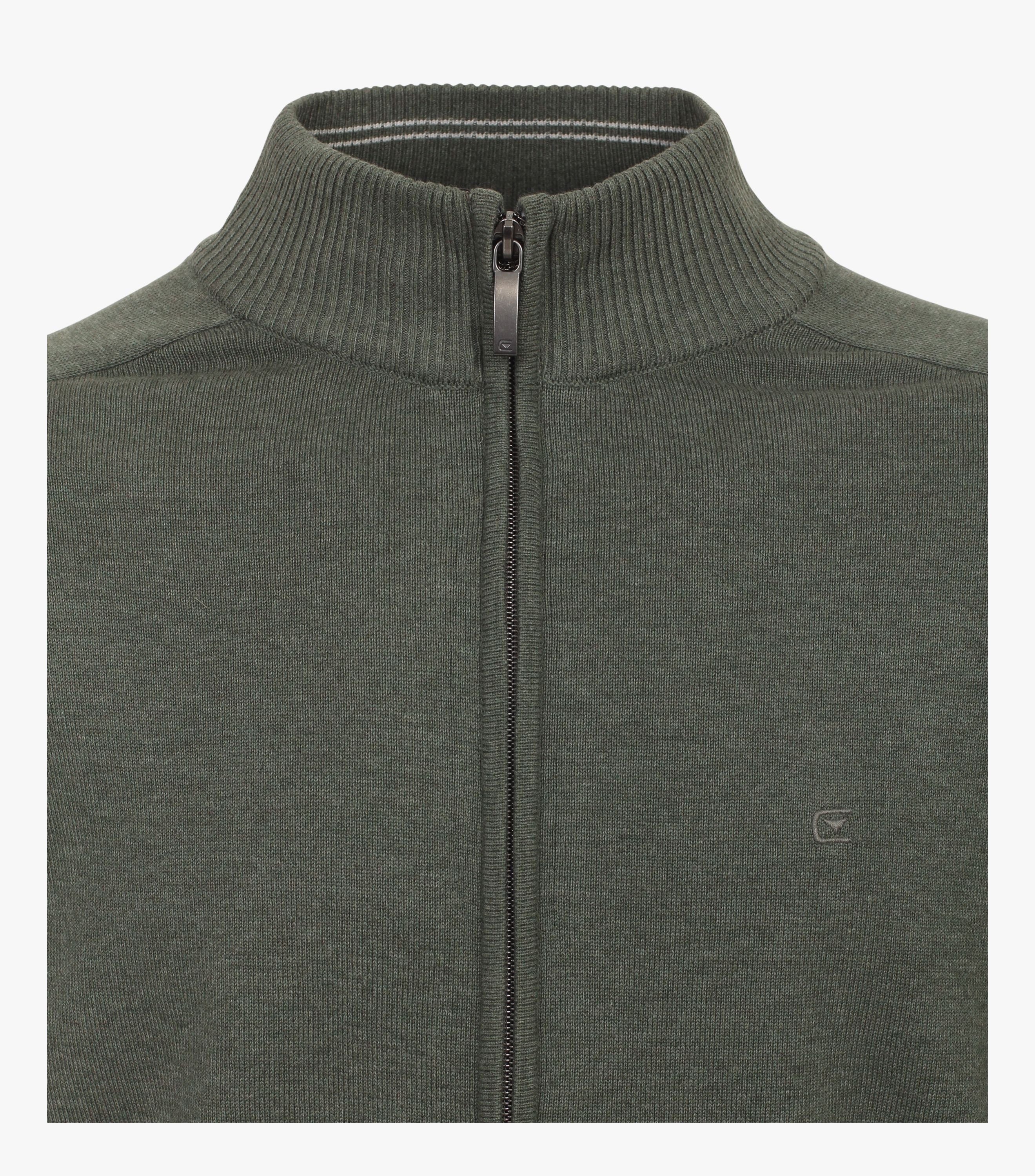CASAMODA Strickjacke 004450 Pima-Baumwolle Stehkragen Normale Passform
