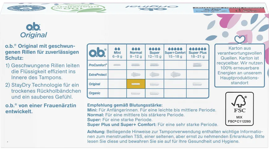 O.B. Tampons Original Normal 16er