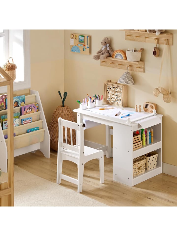 SoBuy Kindertisch in Weiß - (B)80 x (H)65,5 x (T)54cm günstig kaufen onesize