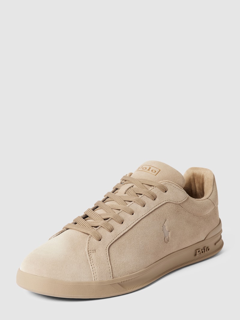 Sneaker mit Label-Details in beige