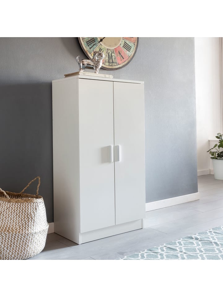 KADIMA DESIGN Schuhschrank | Weiß, 55x108x35cm, 2 Türen günstig kaufen onesize