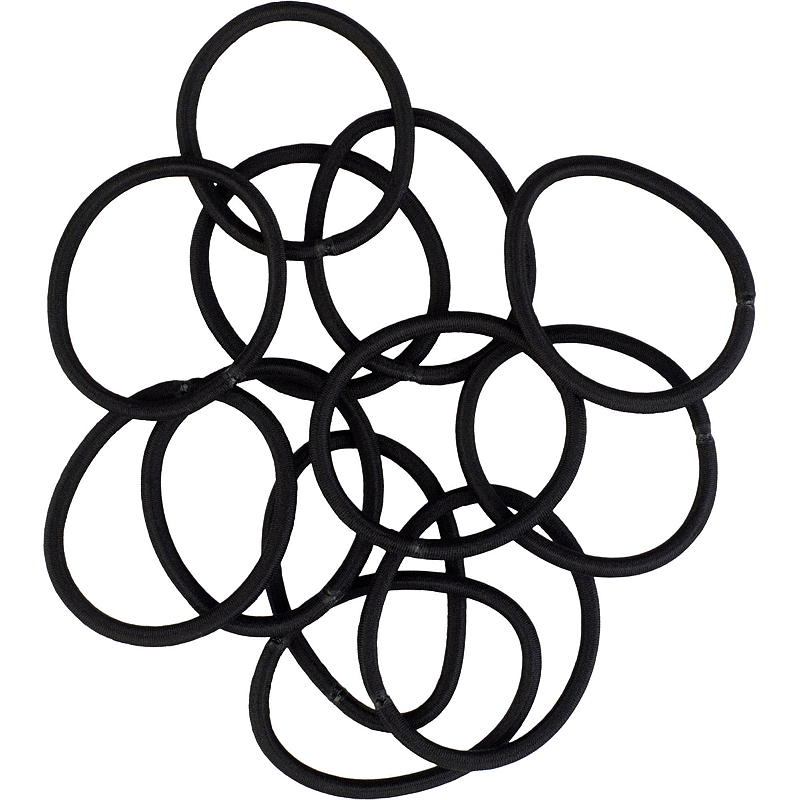 Essentii Hårstrikk 12-pk sort