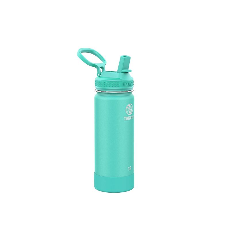 Takeya Actives Straw Insulated Bottle 18oz \/ 530ml Teal (51203)