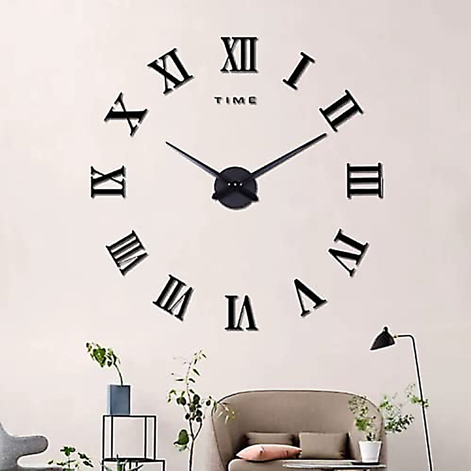 zggzerg Wanduhr 3D Rahmenlos Römische Wanduhren, Moderne DIY, Dekoration Geschenk