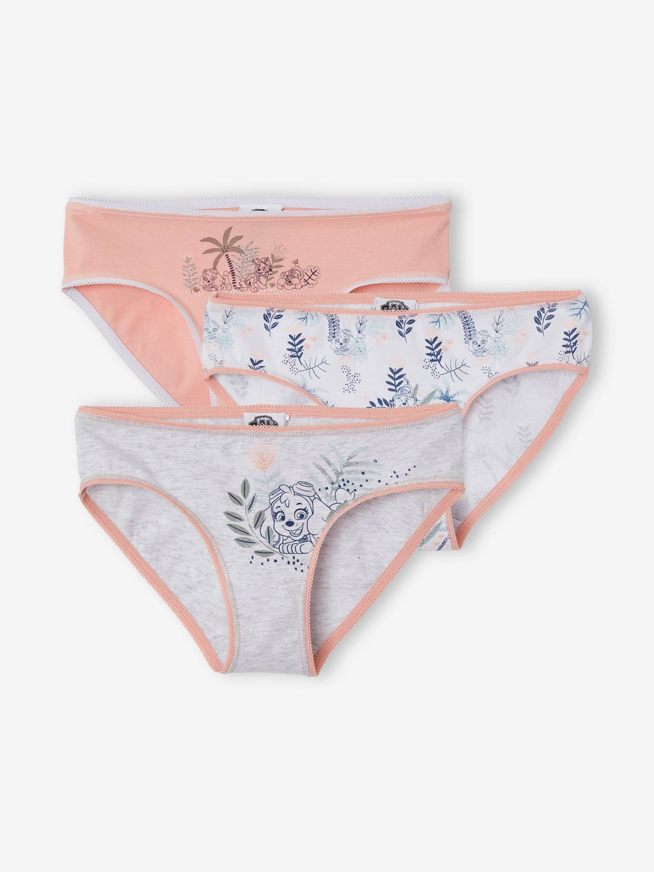 Lot de 3 culottes fille Pat Patrouille® blanc / rose / gris chiné