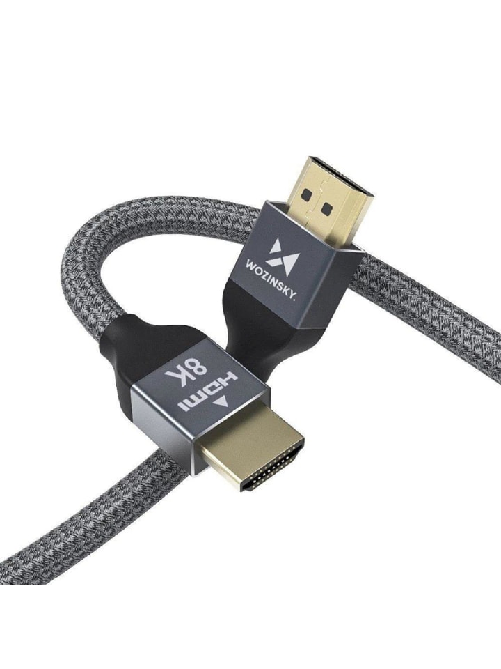 Wozinsky HDMI 2.1 8K 60 Hz 48 Gbps / 4K 120 Hz / 2K 144 Hz Silber 3m in Silber günstig kaufen onesize
