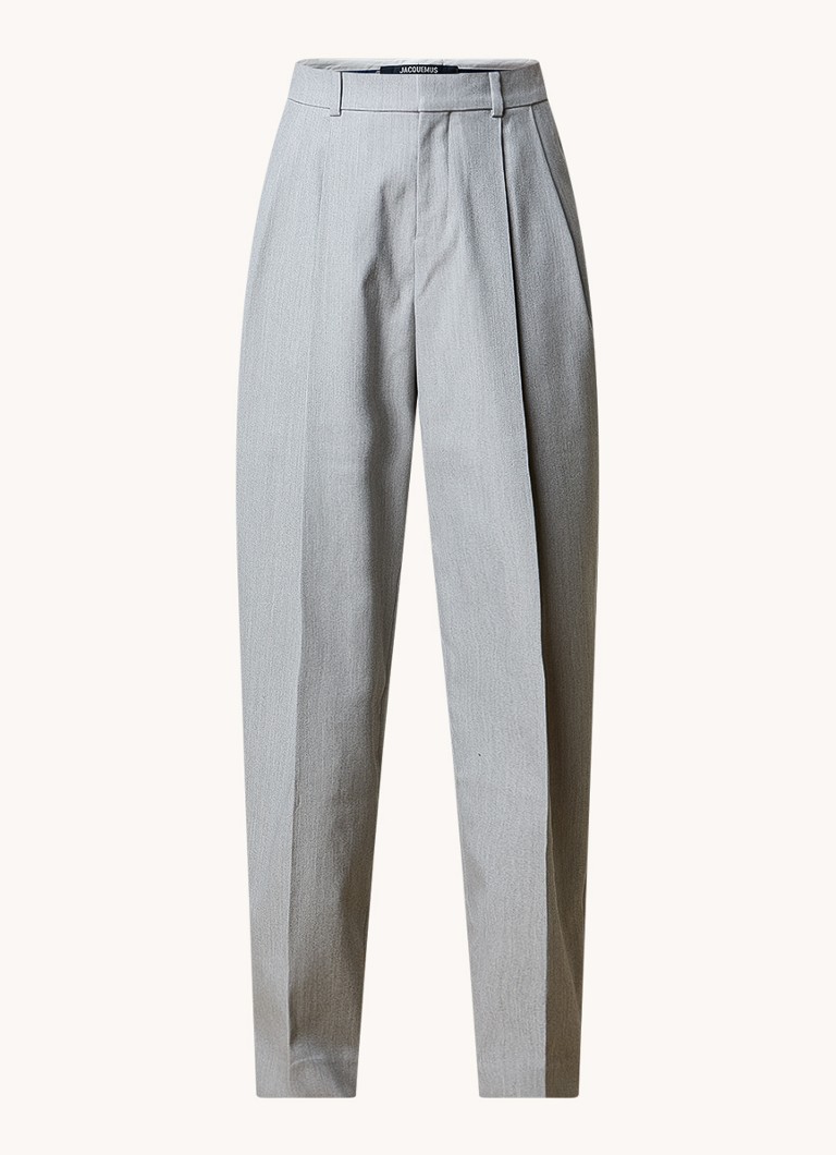 Jacquemus Magas derekú, egyenes szabású nadrág gyapjúkeverékből