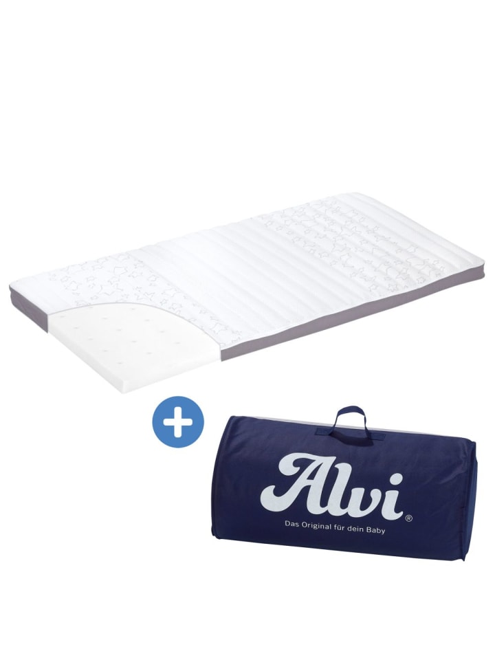 Alvi Reisebett-Rollmatratze inkl. Aufbewahrungstasche 60 in weiss,motiv günstig kaufen onesize